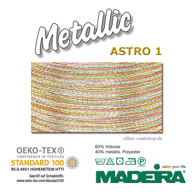 Maschinenstickgarn Madeira Metallic multicolor