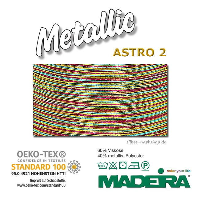 Maschinenstickgarn Madeira Metallic multicolor