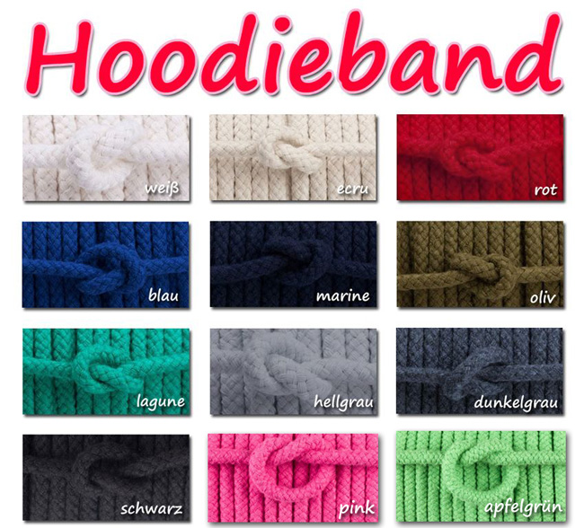 Hoodieband rund 8mm