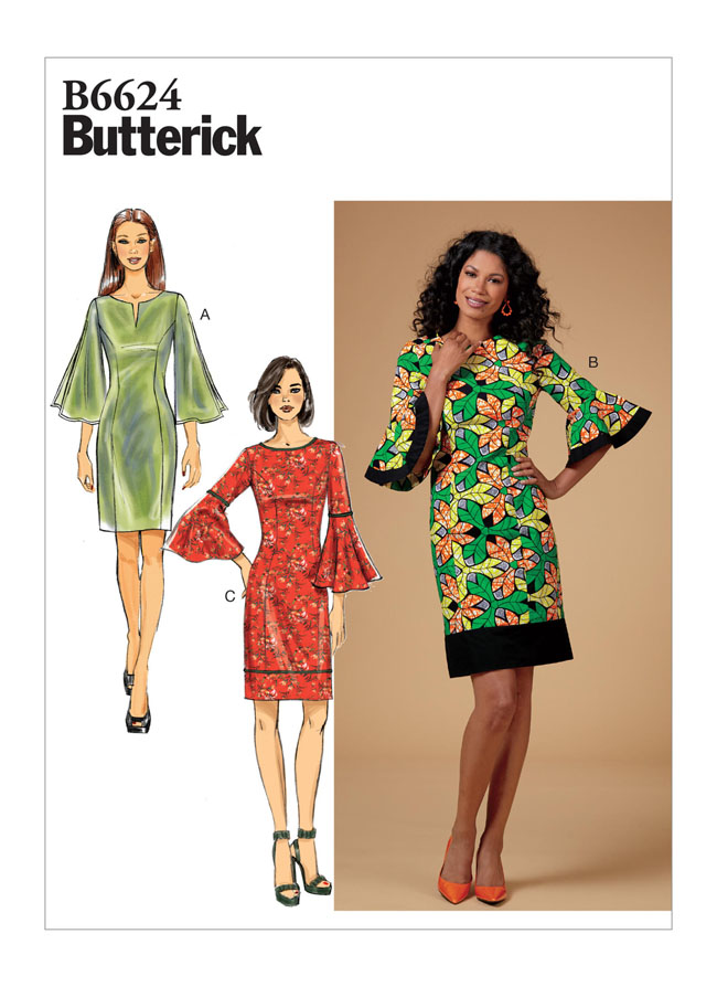 Schnittmuster Etuikleid Butterick 6624 Maschinensticken Nahen Schnittmuster Silkes Naehshop De