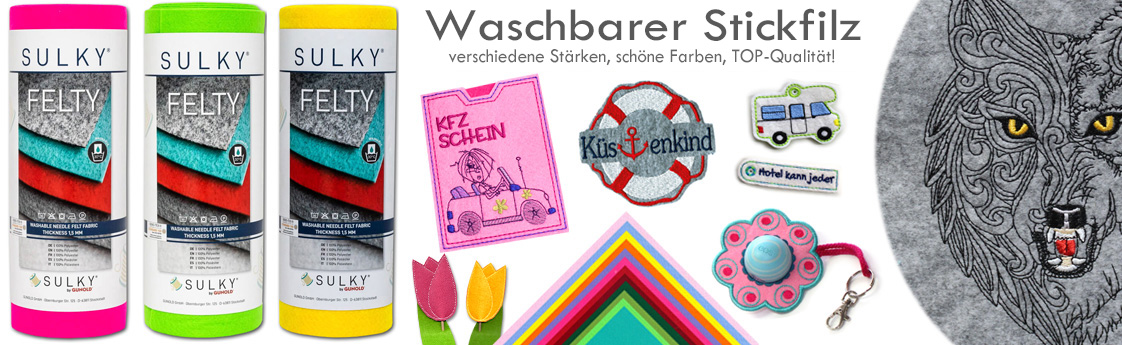 Stickfilz waschbar