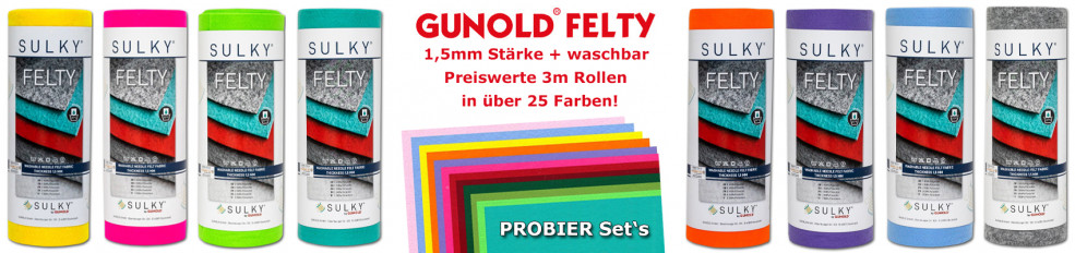 Gunold Felty Stickfilz in über 25 Farben!