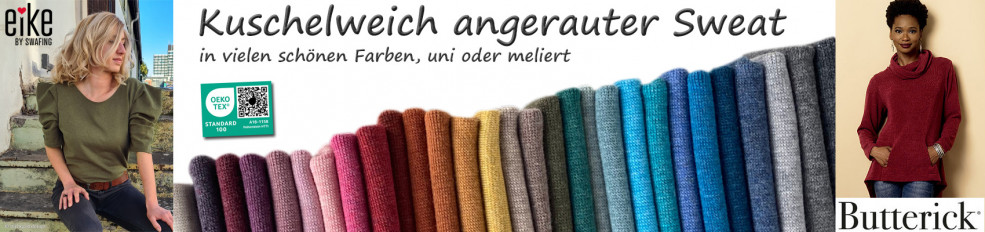 Sweatshirtstoffe in tollen Uni- und Melange-Farben!