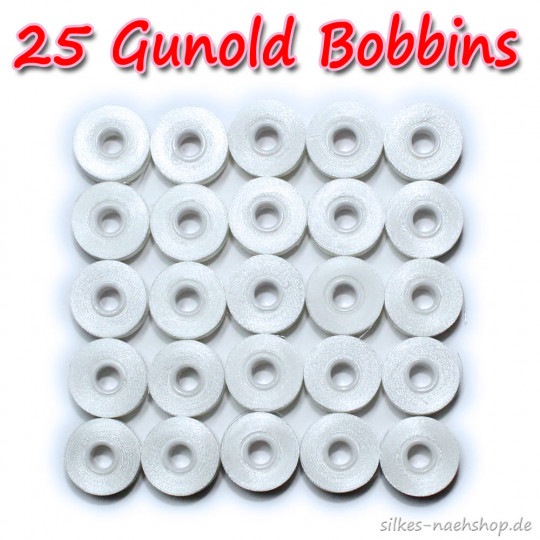 Gunold BOBBINS ohne Seitenscheiben 25er-PACK weiß