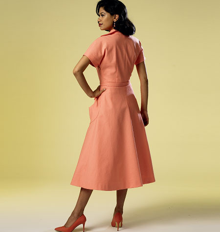 B6055 Butterick Schnittmuster Vintage-Kleid