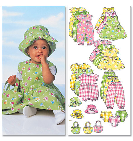 B5624 Butterick Schnittmuster Babykombination