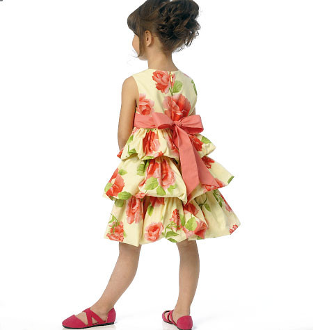 B6161 Butterick Schnittmuster festl. Kinderkleid