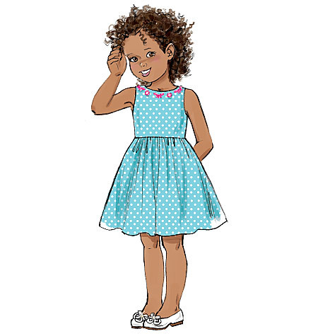 B6201 Butterick Schnittmuster Kinderkleid EASY!