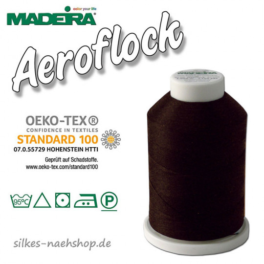 Madeira Aeroflock Bauschgarn dunkelbraun 1000m