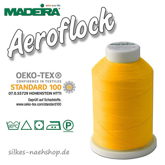 Madeira Aeroflock Bauschgarn gelb 1000m