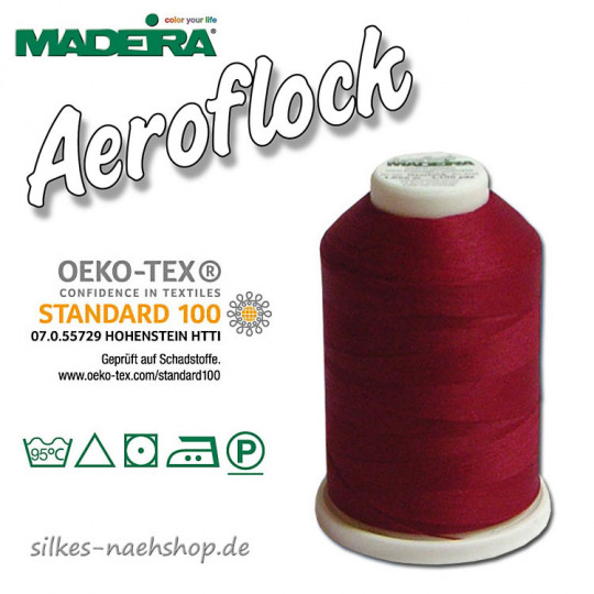 Madeira Aeroflock Bauschgarn dunkelrot 1000m