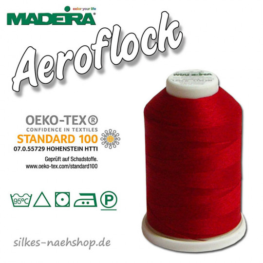 Madeira Aeroflock Bauschgarn rot 1000m