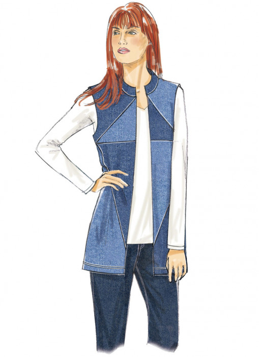 B6496 Butterick Schnittmuster Jacke Weste