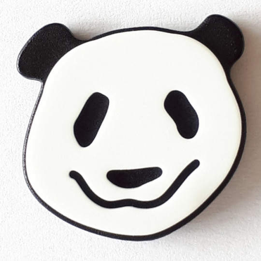 Rest: 5x Kinderknopf Panda Bär weiß