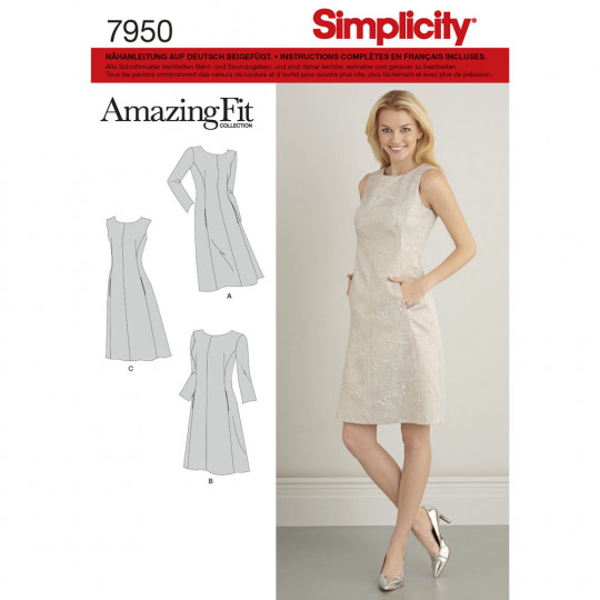 7950 Simplicity Schnittmuster Amazing Fit Kleid