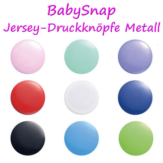 BabySnap Jersey-Druckknöpfe Metall