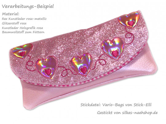 Rex Kunstleder genarbt rosa metallic 30cm x 140cm