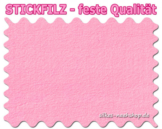 Stickfilz waschbar fest 1mm - rosa - 20cmx90cm