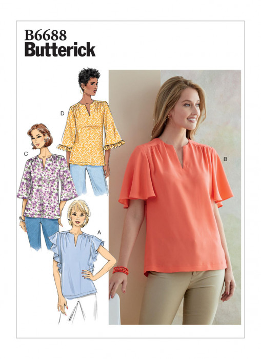 B6688 Butterick Schnittmuster Blusenshirt