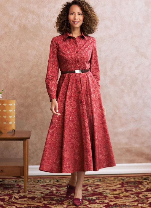 B6702 Butterick Schnittmuster Hemdblusenkleid