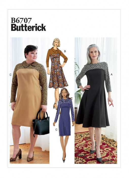 B6707 Butterick Schnittmuster Kleid