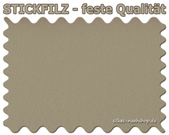 Stickfilz waschbar fest 1mm - taupe - 20cmx110cm