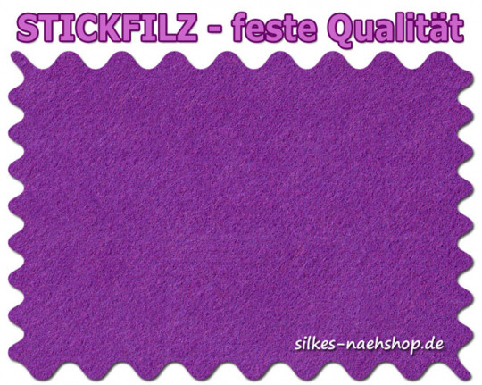 Stickfilz waschbar fest 1mm - violett - 20cmx110cm