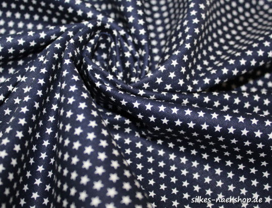 50cm Baumwollstoff MIX-IT STARS navy