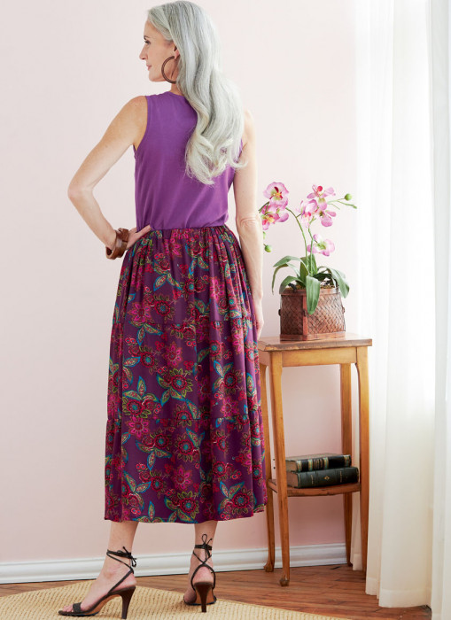 B6749 Butterick Schnittmuster Rock Stufenrock EASY!