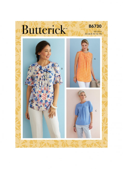 B6730 Butterick Schnittmuster Blusenshirt Top