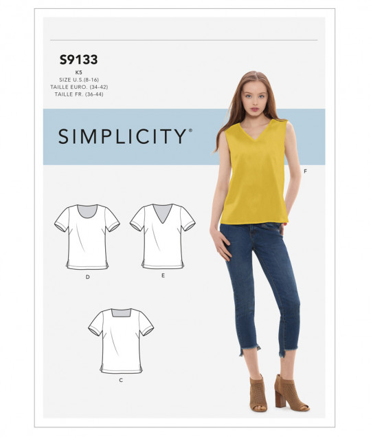 9133 Simplicity Schnittmuster Blusenshirt Top