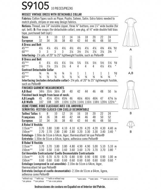 9105 Simplicity Schnittmuster Retrokleid