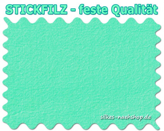 Stickfilz waschbar fest 1mm - mint - 20cmx110cm