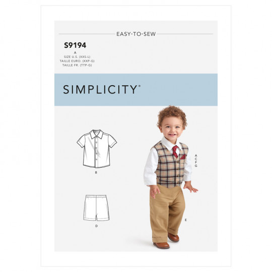 9194 Simplicity Schnittmuster Jungen-Kombination EASY