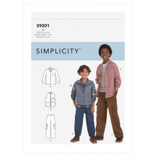 9201 Simplicity Schnittmuster Jungen Kombination