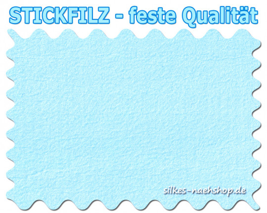 Stickfilz waschbar fest 1mm - hellblau - 20cmx110cm