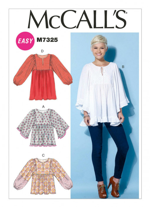 M7325 McCalls Schnittmuster Tunika im Boho-Style EASY!