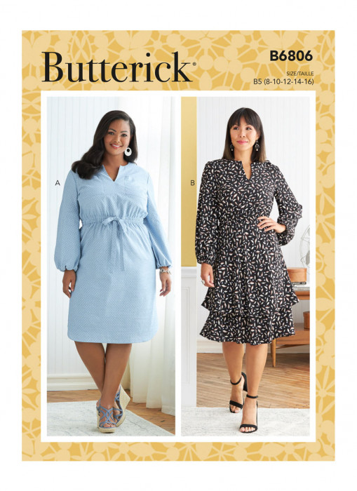 B6806 Butterick Schnittmuster Kleid