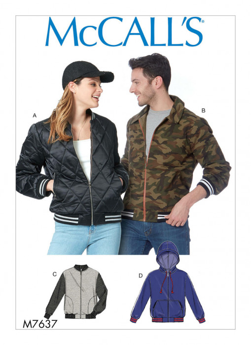 M7637 McCalls Schnittmuster Blouson für Sie & Ihn