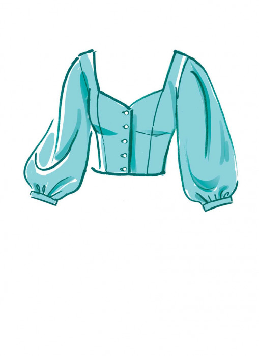 M8181 McCalls Schnittmuster Kurzbluse Dirndl