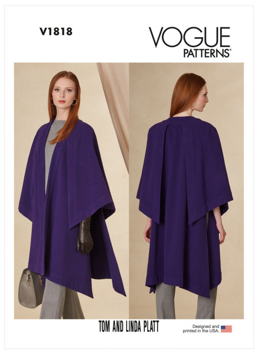 V1818 VOGUE Designer Schnittmuster Cape