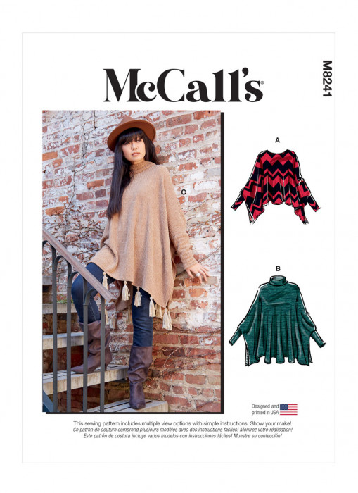 M8241 McCalls Schnittmuster Poncho