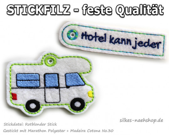 Stickfilz waschbar fest 1mm - naturweiß - 20cmx90cm