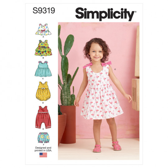 9319 Simplicity Schnittmuster Kleinkind-Kombination EASY