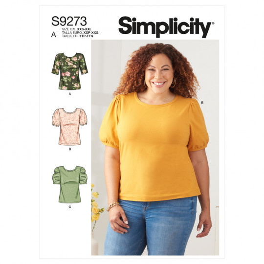 9273 Simplicity Schnittmuster Rundhalsshirt