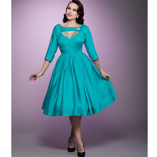 9296 Simplicity Schnittmuster Retrokleid by Gertie