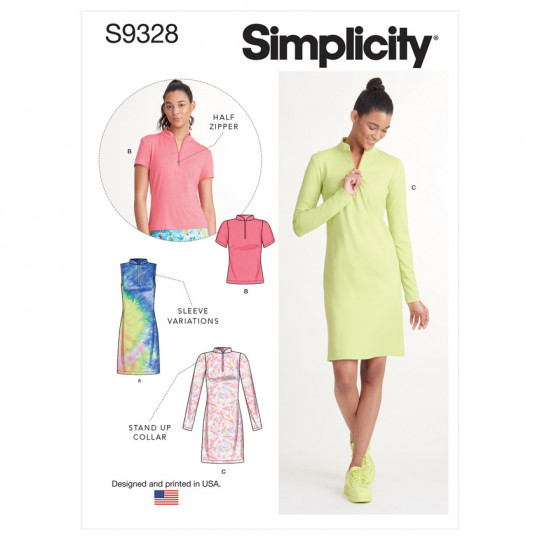 9328 Simplicity Schnittmuster Jerseykleid Shirt