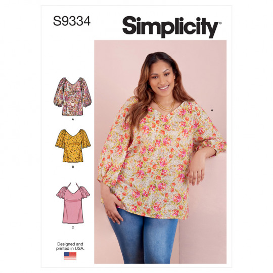 9334 Simplicity Schnittmuster Blusenshirt Tunika EASY!