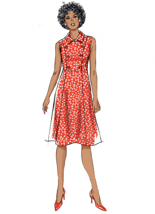 B6871 Butterick Schnittmuster Kleid