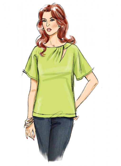 B6875 Butterick Schnittmuster Blusenshirt